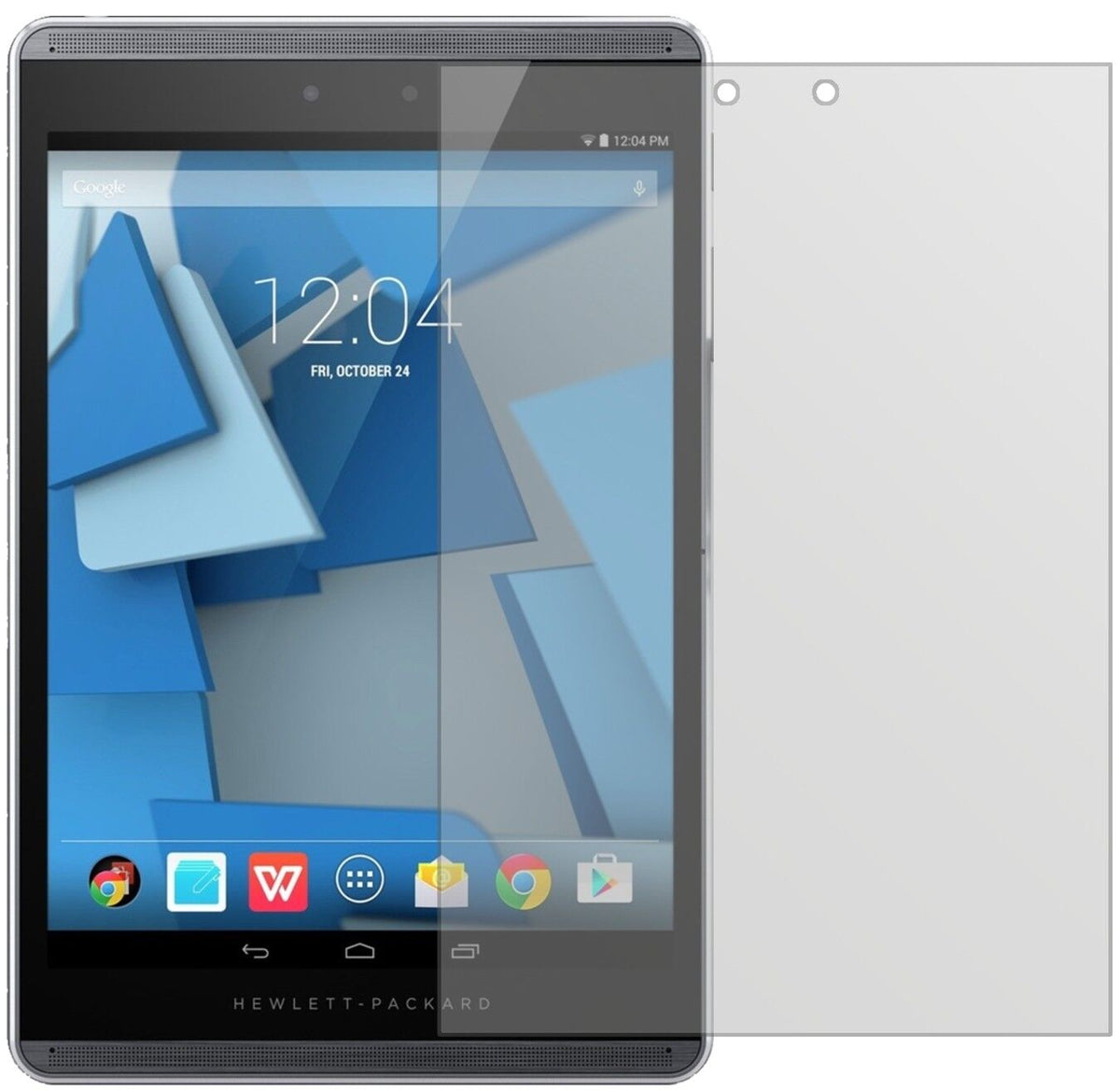 Matte Displayschutzfolie von dipos passend für HP Pro Slate 8, präziser Zuschnitt und blasenfrei montiert