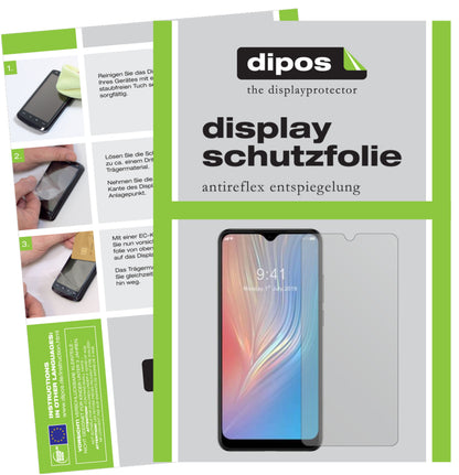 Matte Displayschutzfolie von dipos passend für HTC Wildfire X, präziser Zuschnitt und blasenfrei montiert