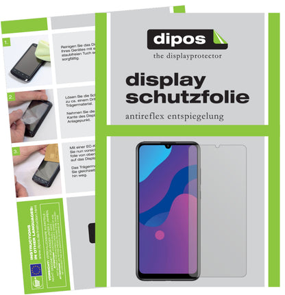 Matte Displayschutzfolie von dipos passend für Honor Play 9A, präziser Zuschnitt und blasenfrei montiert