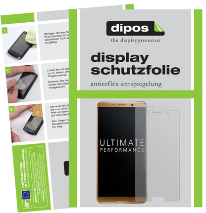 Matte Displayschutzfolie von dipos passend für Huawei Mate 10, präziser Zuschnitt und blasenfrei montiert
