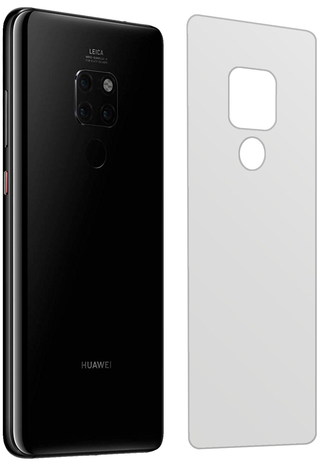 Matte Displayschutzfolie von dipos passend für Huawei Mate 20 Rückseite, präziser Zuschnitt und blasenfrei montiert