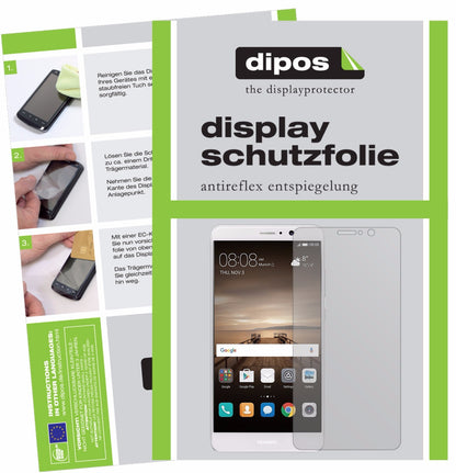 Matte Displayschutzfolie von dipos passend für Huawei Mate 9, präziser Zuschnitt und blasenfrei montiert