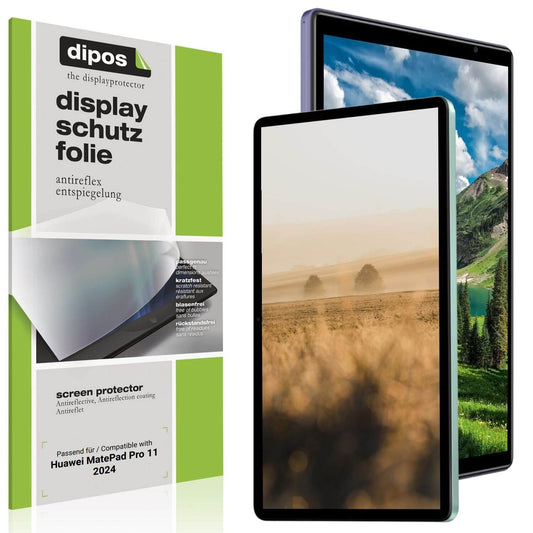 Matte Displayschutzfolie von dipos passend für Huawei MatePad Pro 11 2024, präziser Zuschnitt und blasenfrei montiert
