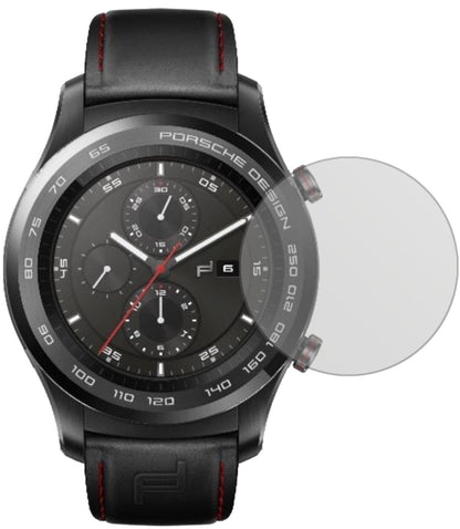 Matte Displayschutzfolie von dipos passend für Huawei Original Porsche Design Smartwatch P9820, präziser Zuschnitt und blasenfrei montiert