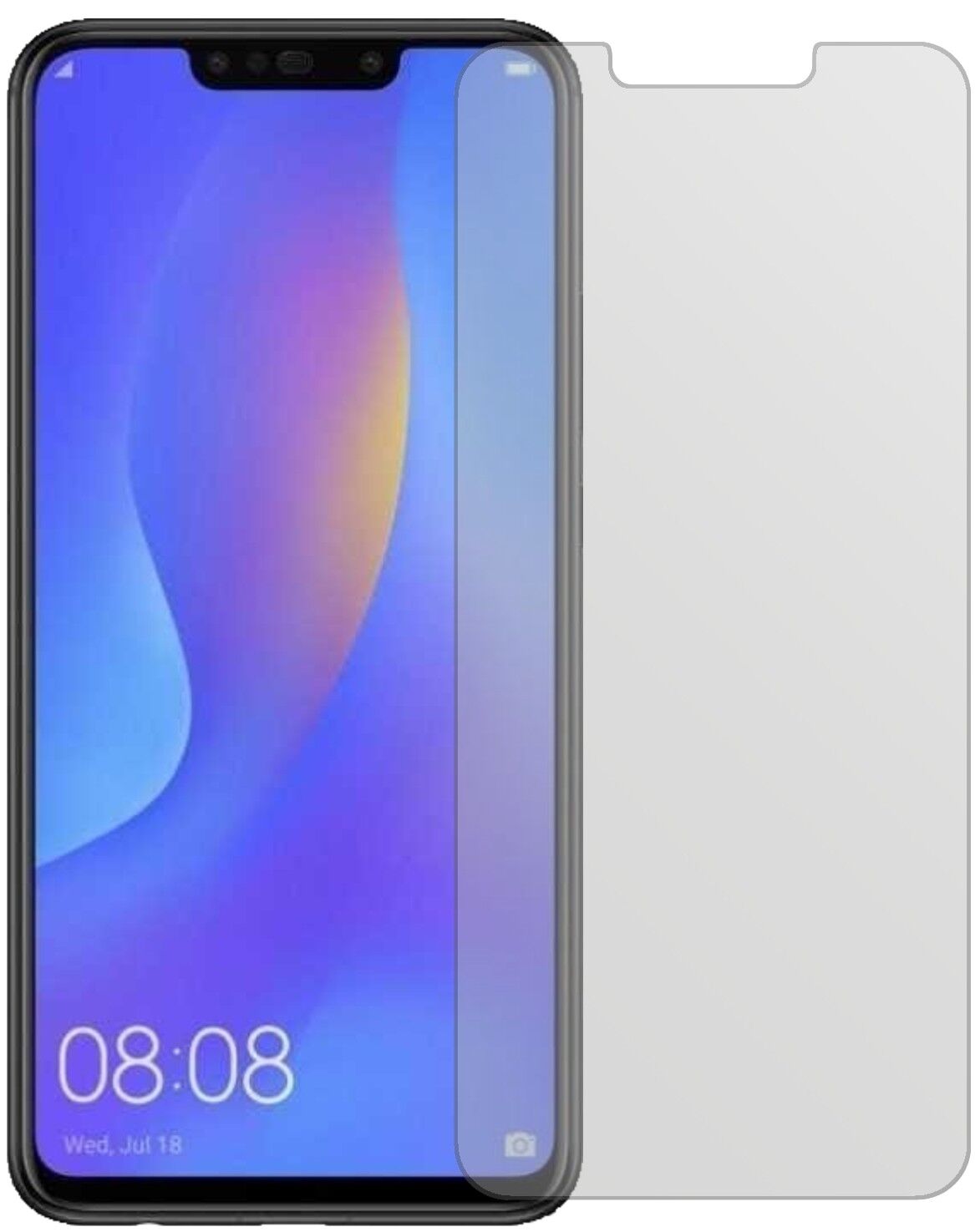 Matte Displayschutzfolie von dipos passend für Huawei P Smart Plus, präziser Zuschnitt und blasenfrei montiert