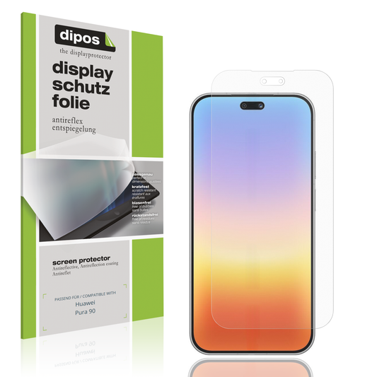 Matte Displayschutzfolie von dipos passend für Huawei Pura 90, präziser Zuschnitt und blasenfrei montiert
