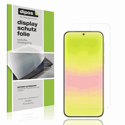 Matte Displayschutzfolie von dipos passend für Huawei Pura 90 Pro, präziser Zuschnitt und blasenfrei montiert