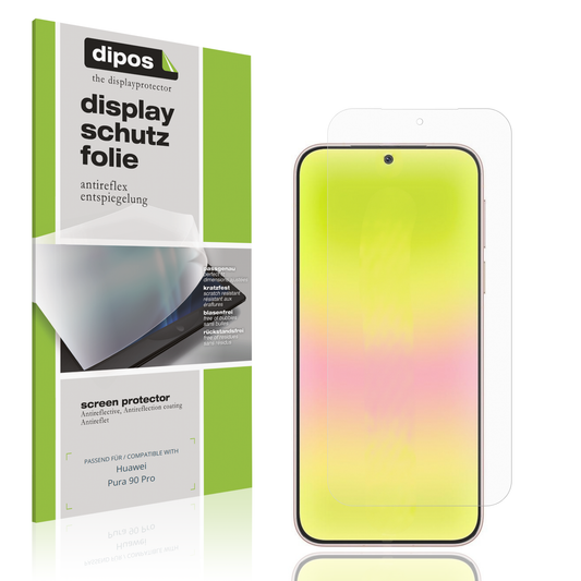 Matte Displayschutzfolie von dipos passend für Huawei Pura 90 Pro, präziser Zuschnitt und blasenfrei montiert