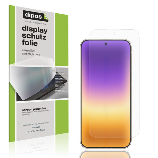 Matte Displayschutzfolie von dipos passend für Huawei Pura 90 Pro Max, präziser Zuschnitt und blasenfrei montiert