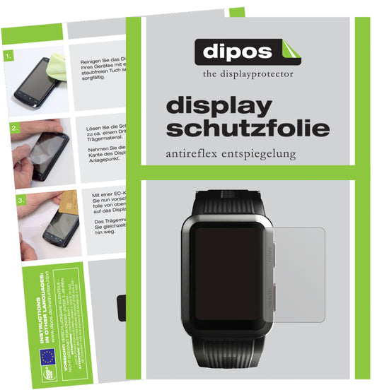 Matte Displayschutzfolie von dipos passend für Huawei Watch D, präziser Zuschnitt und blasenfrei montiert