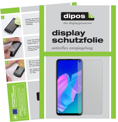 Matte Displayschutzfolie von dipos passend für Huawei Y7p, präziser Zuschnitt und blasenfrei montiert