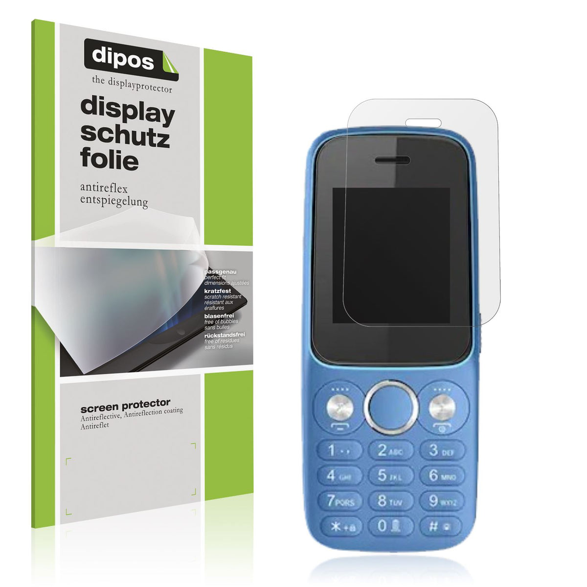 Matte Displayschutzfolie von dipos passend für I Kall K20, präziser Zuschnitt und blasenfrei montiert