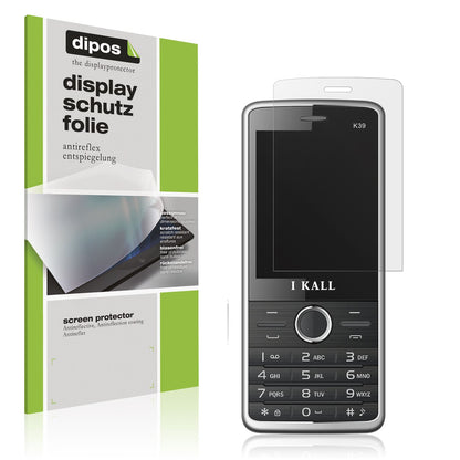 Matte Displayschutzfolie von dipos passend für I Kall K39 New, präziser Zuschnitt und blasenfrei montiert