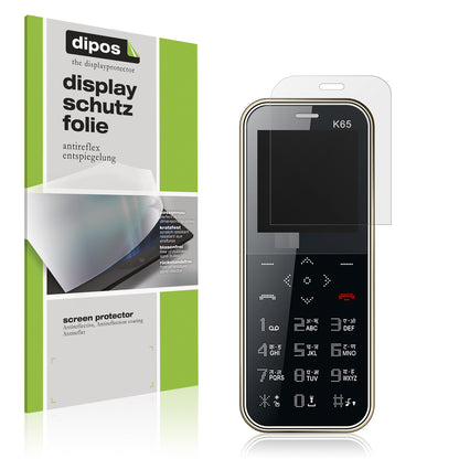 Matte Displayschutzfolie von dipos passend für I Kall K65 Card, präziser Zuschnitt und blasenfrei montiert