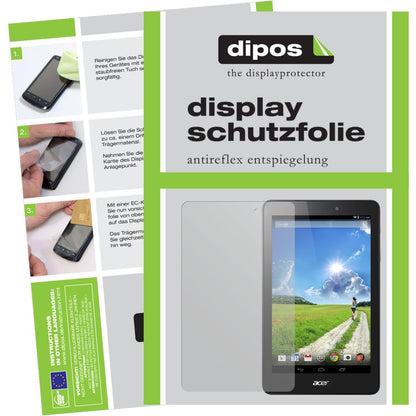 Matte Displayschutzfolie von dipos passend für Iconia One 8 B1-810 Acer, präziser Zuschnitt und blasenfrei montiert