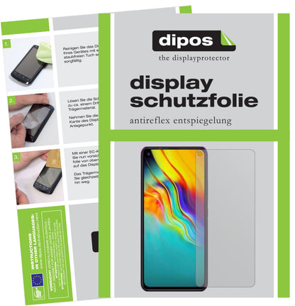 Matte Displayschutzfolie von dipos passend für Infinix Hot 9 Pro, präziser Zuschnitt und blasenfrei montiert
