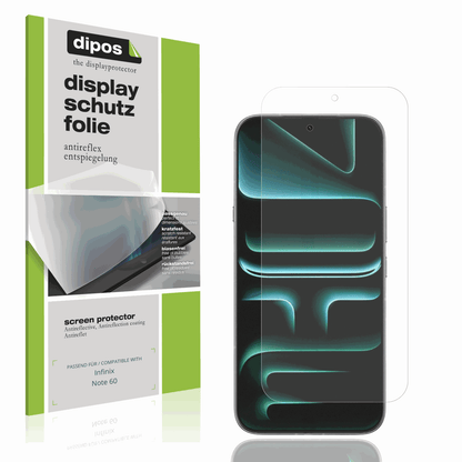 Matte Displayschutzfolie von dipos passend für Infinix Note 60, präziser Zuschnitt und blasenfrei montiert
