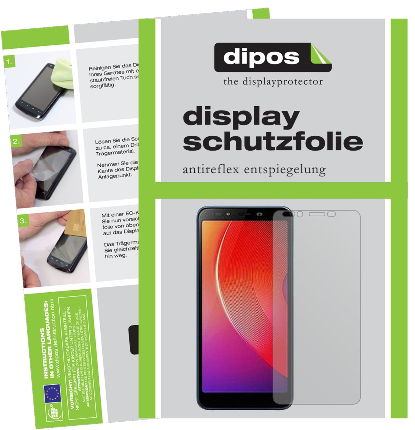 Matte Displayschutzfolie von dipos passend für Infinix Smart 2 Pro, präziser Zuschnitt und blasenfrei montiert