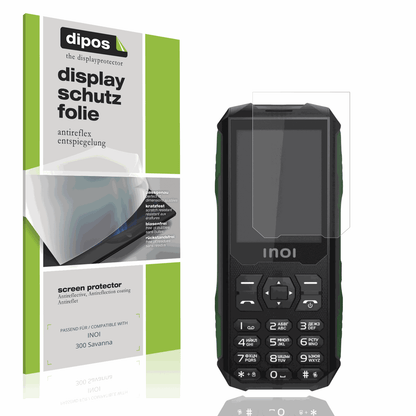Matte Displayschutzfolie von dipos passend für INOI 300 Savanna, präziser Zuschnitt und blasenfrei montiert