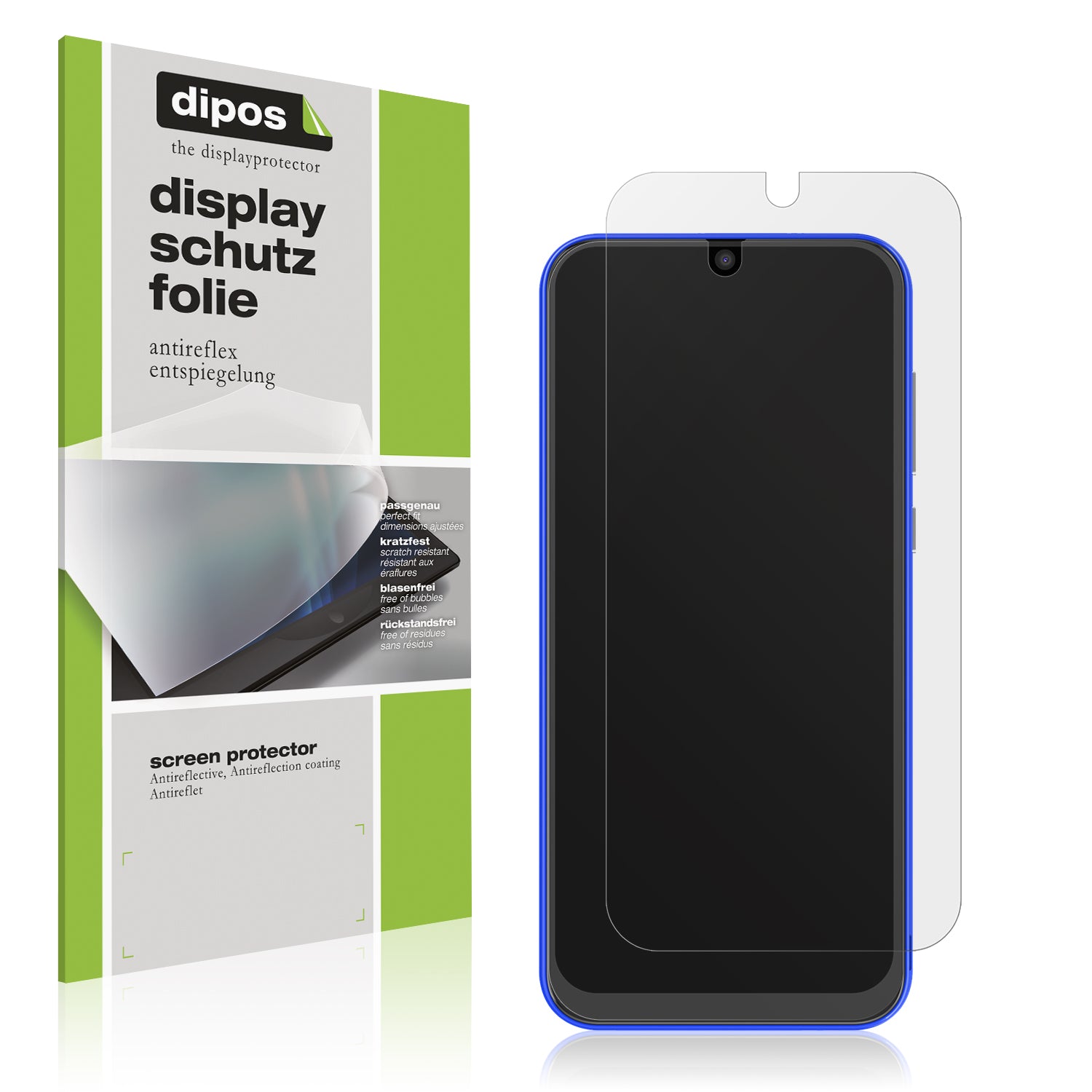 Matte Displayschutzfolie von dipos passend für INOI A62 Lite, präziser Zuschnitt und blasenfrei montiert