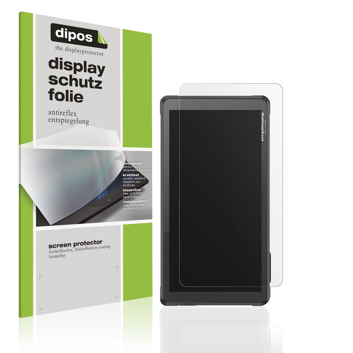 Matte Displayschutzfolie von dipos passend für Interphone RideSync, präziser Zuschnitt und blasenfrei montiert