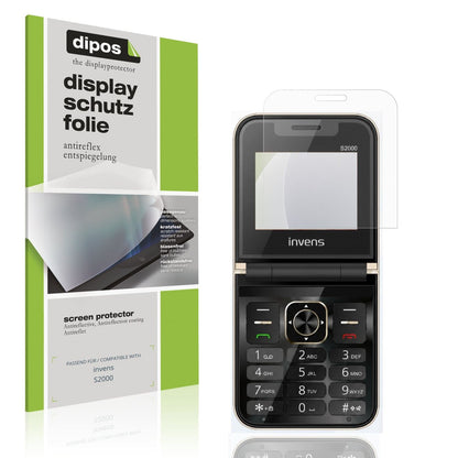 Matte Displayschutzfolie von dipos passend für invens S2000, präziser Zuschnitt und blasenfrei montiert