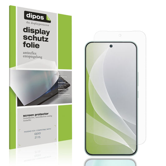 Matte Displayschutzfolie von dipos passend für iQOO Z11S, präziser Zuschnitt und blasenfrei montiert