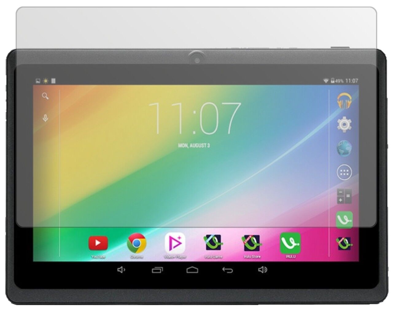 Matte Displayschutzfolie von dipos passend für iRULU eXpro 3, präziser Zuschnitt und blasenfrei montiert