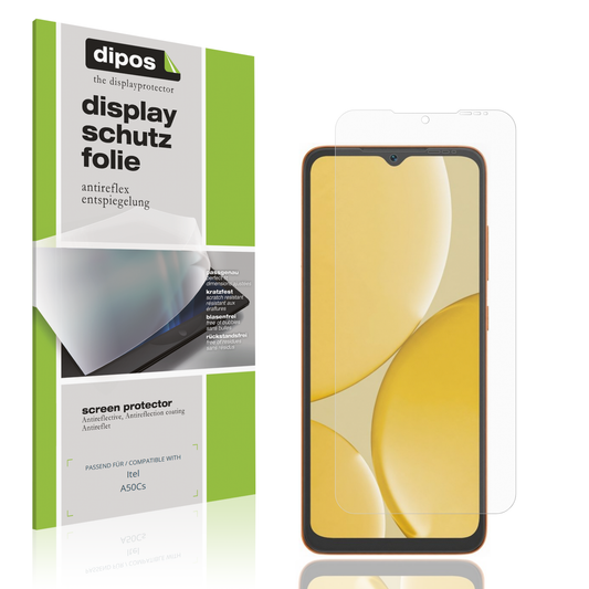 Matte Displayschutzfolie von dipos passend für Itel A50Cs, präziser Zuschnitt und blasenfrei montiert