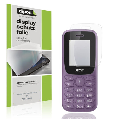 Matte Displayschutzfolie von dipos passend für Itel Ace 3 Heera, präziser Zuschnitt und blasenfrei montiert