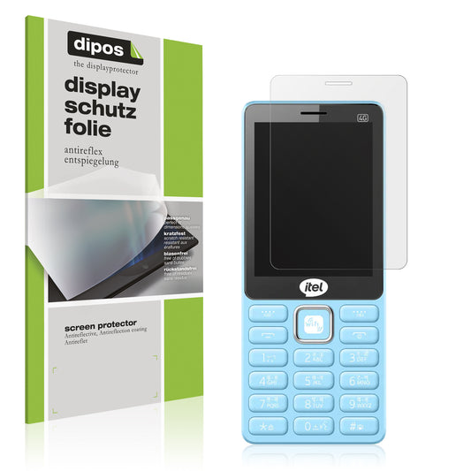 Matte Displayschutzfolie von dipos passend für Itel Super Guru 4G Max, präziser Zuschnitt und blasenfrei montiert