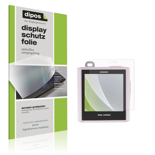 Matte Displayschutzfolie von dipos passend für Jectse Digitalkamera-Halskette, präziser Zuschnitt und blasenfrei montiert