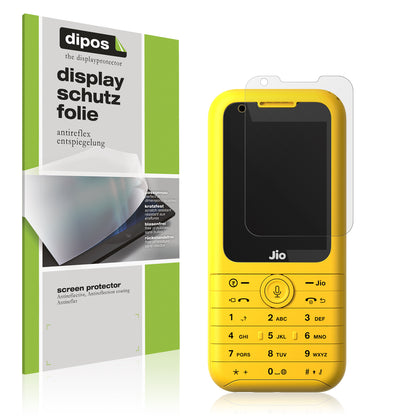 Matte Displayschutzfolie von dipos passend für Jio Phone Prima 2, präziser Zuschnitt und blasenfrei montiert