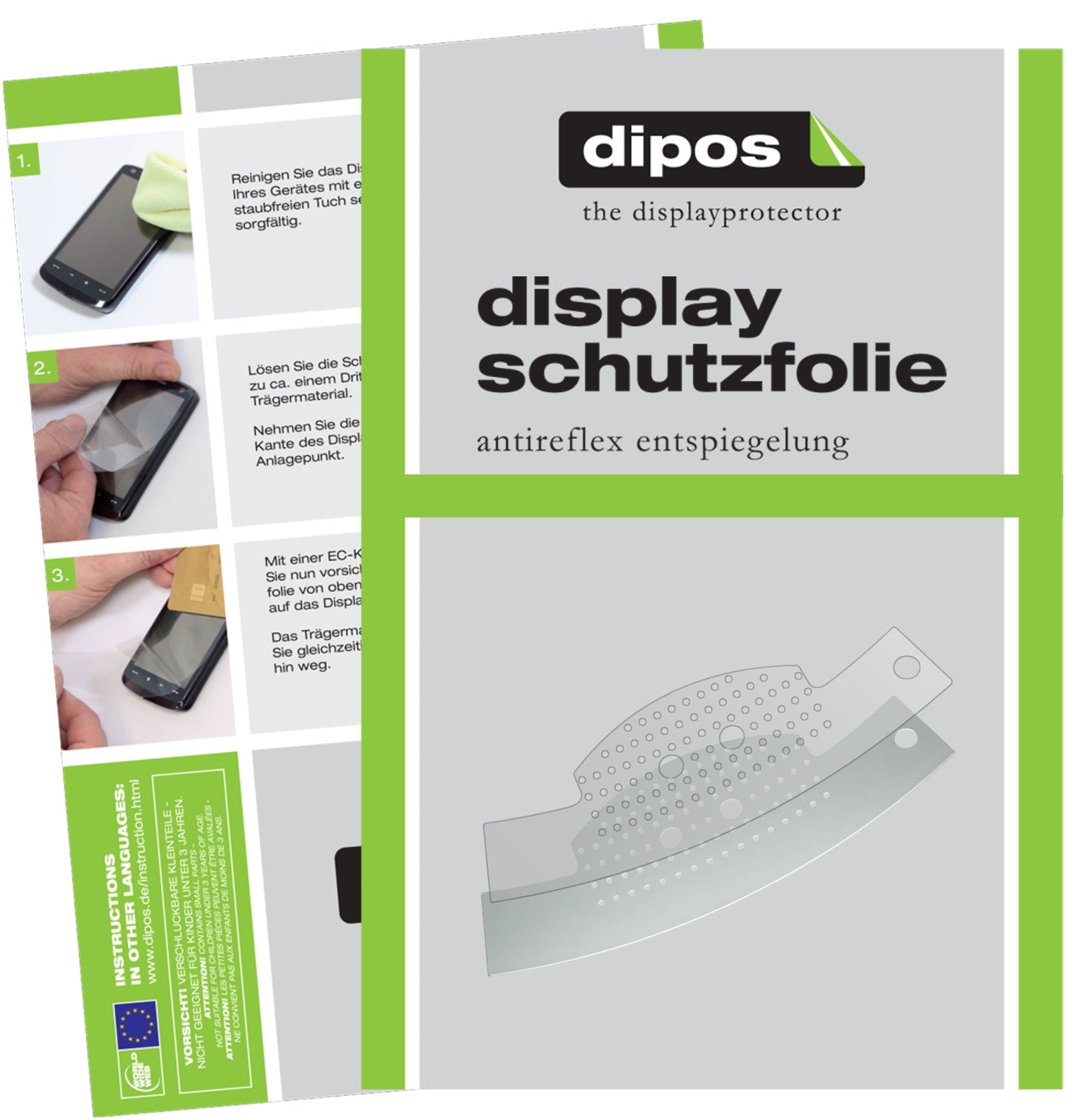 Matte Displayschutzfolie von dipos passend für Jura C50 Tropfblech, präziser Zuschnitt und blasenfrei montiert