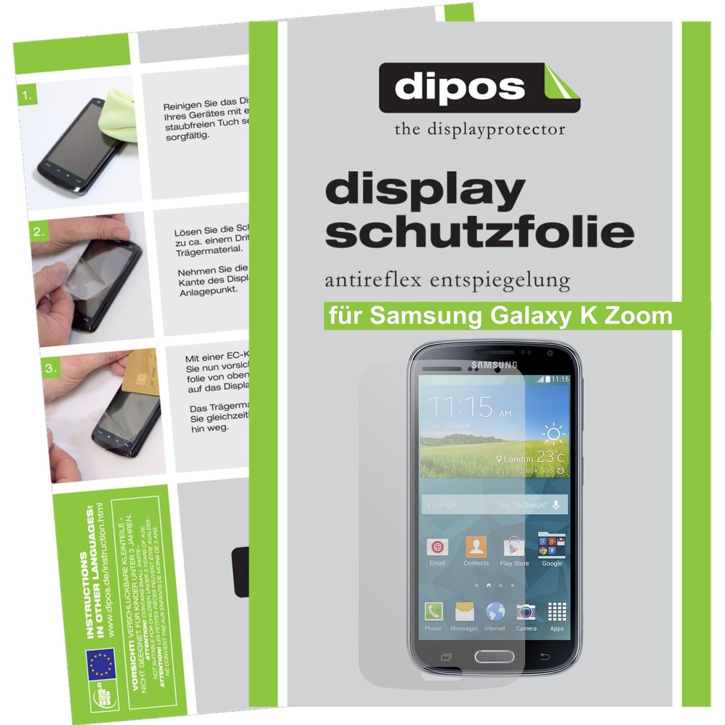 Matte Displayschutzfolie von dipos passend für K Zoom Samsung, präziser Zuschnitt und blasenfrei montiert