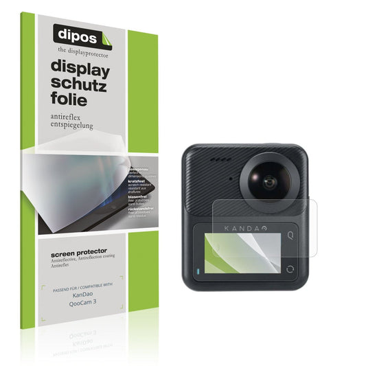 Matte Displayschutzfolie von dipos passend für KanDao QooCam 3, präziser Zuschnitt und blasenfrei montiert