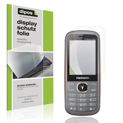 Matte Displayschutzfolie von dipos passend für Karbonn K3 Boom Max, präziser Zuschnitt und blasenfrei montiert