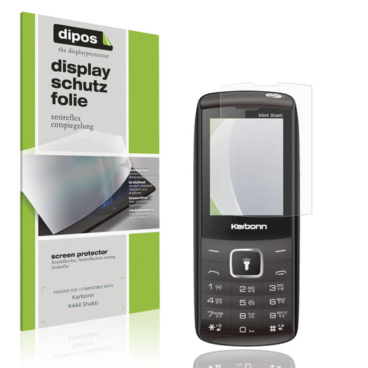 Matte Displayschutzfolie von dipos passend für Karbonn K444 Shakti, präziser Zuschnitt und blasenfrei montiert