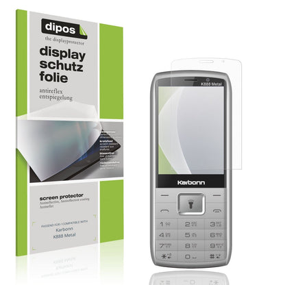 Matte Displayschutzfolie von dipos passend für Karbonn K888 Metal, präziser Zuschnitt und blasenfrei montiert