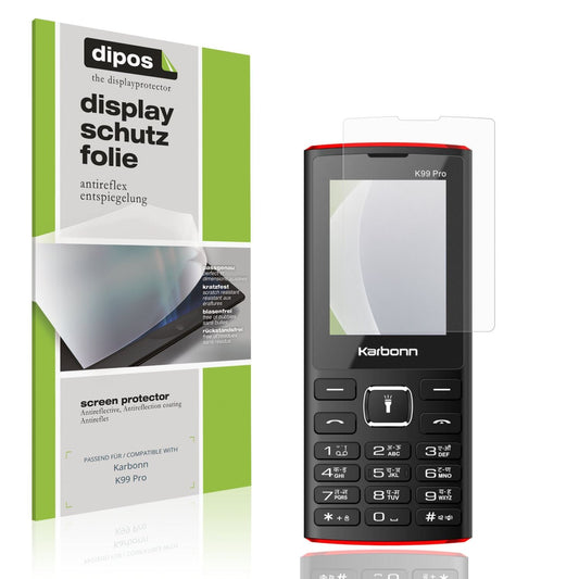 Matte Displayschutzfolie von dipos passend für Karbonn K99 Pro, präziser Zuschnitt und blasenfrei montiert