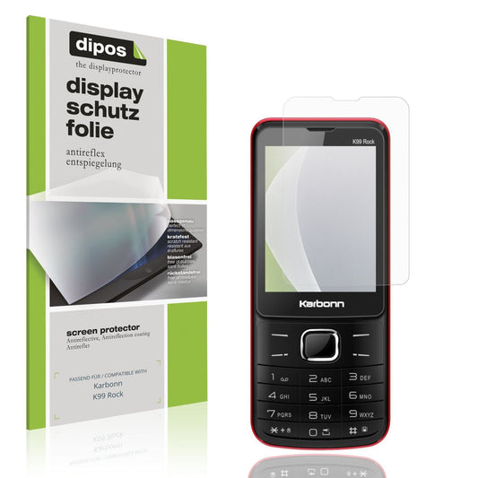 Matte Displayschutzfolie von dipos passend für Karbonn K99 Rock, präziser Zuschnitt und blasenfrei montiert