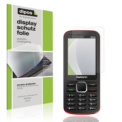 Matte Displayschutzfolie von dipos passend für Karbonn KC10, präziser Zuschnitt und blasenfrei montiert