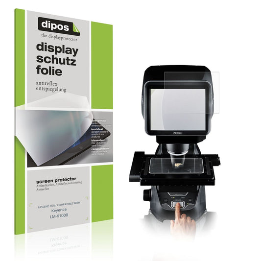Matte Displayschutzfolie von dipos passend für Keyence LM-X1000, präziser Zuschnitt und blasenfrei montiert