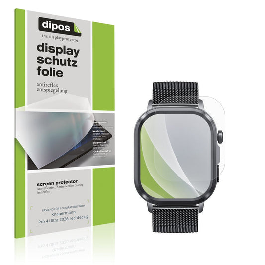 Matte Displayschutzfolie von dipos passend für Knauermann Pro 4 Ultra 2026 rechteckig, präziser Zuschnitt und blasenfrei montiert