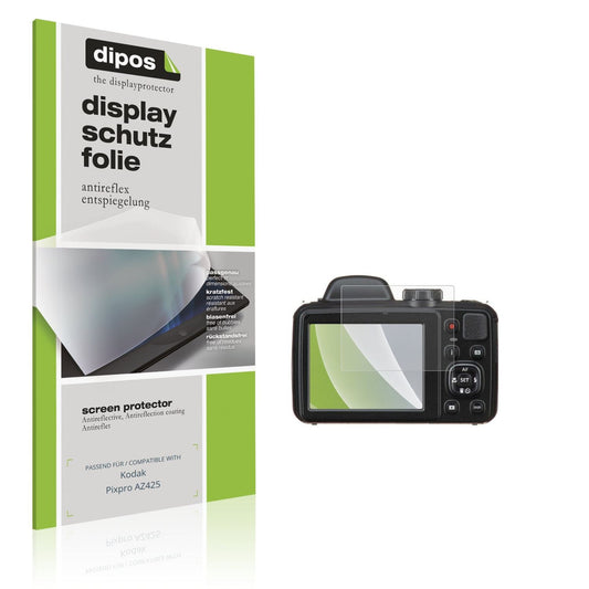 Matte Displayschutzfolie von dipos passend für Kodak Pixpro AZ425, präziser Zuschnitt und blasenfrei montiert