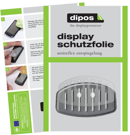 Matte Displayschutzfolie von dipos passend für Krups EA 8010 Tropfblech, präziser Zuschnitt und blasenfrei montiert