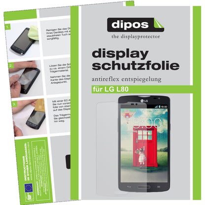 Matte Displayschutzfolie von dipos passend für L80 LG, präziser Zuschnitt und blasenfrei montiert