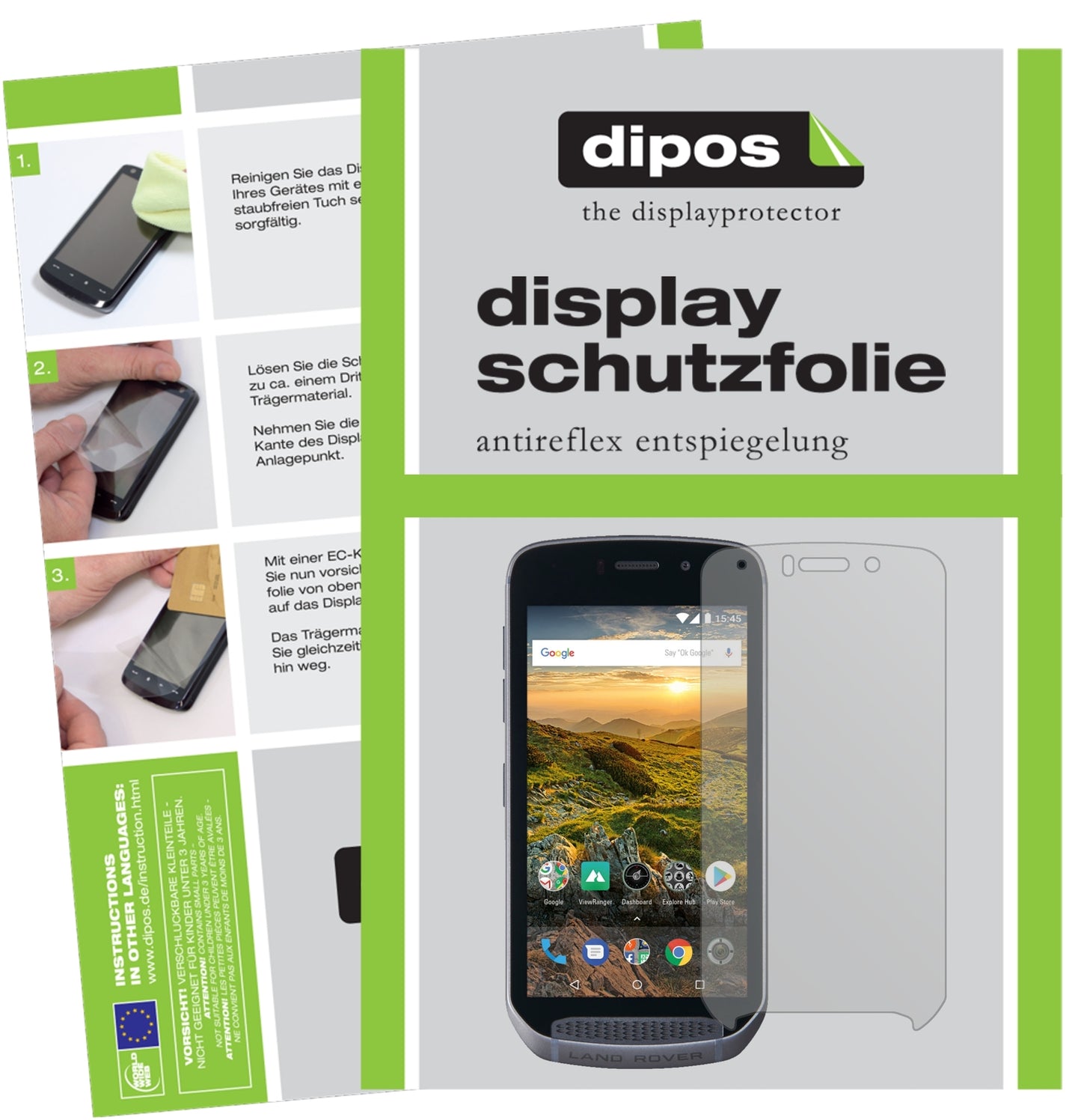 Matte Displayschutzfolie von dipos passend für Land Rover Explore, präziser Zuschnitt und blasenfrei montiert