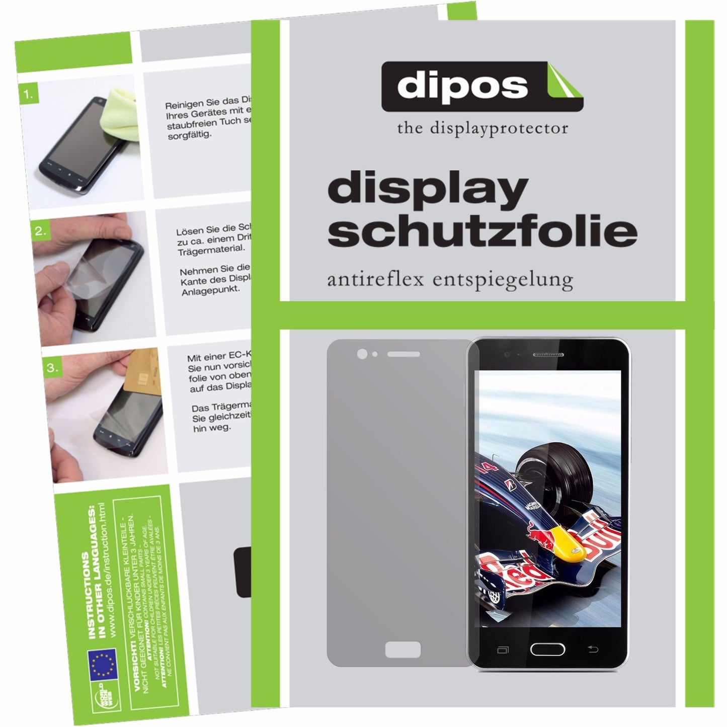 Matte Displayschutzfolie von dipos passend für Landvo V2, präziser Zuschnitt und blasenfrei montiert
