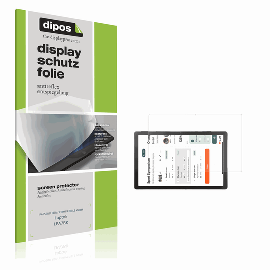 Matte Displayschutzfolie von dipos passend für Laptok LPA7BK, präziser Zuschnitt und blasenfrei montiert